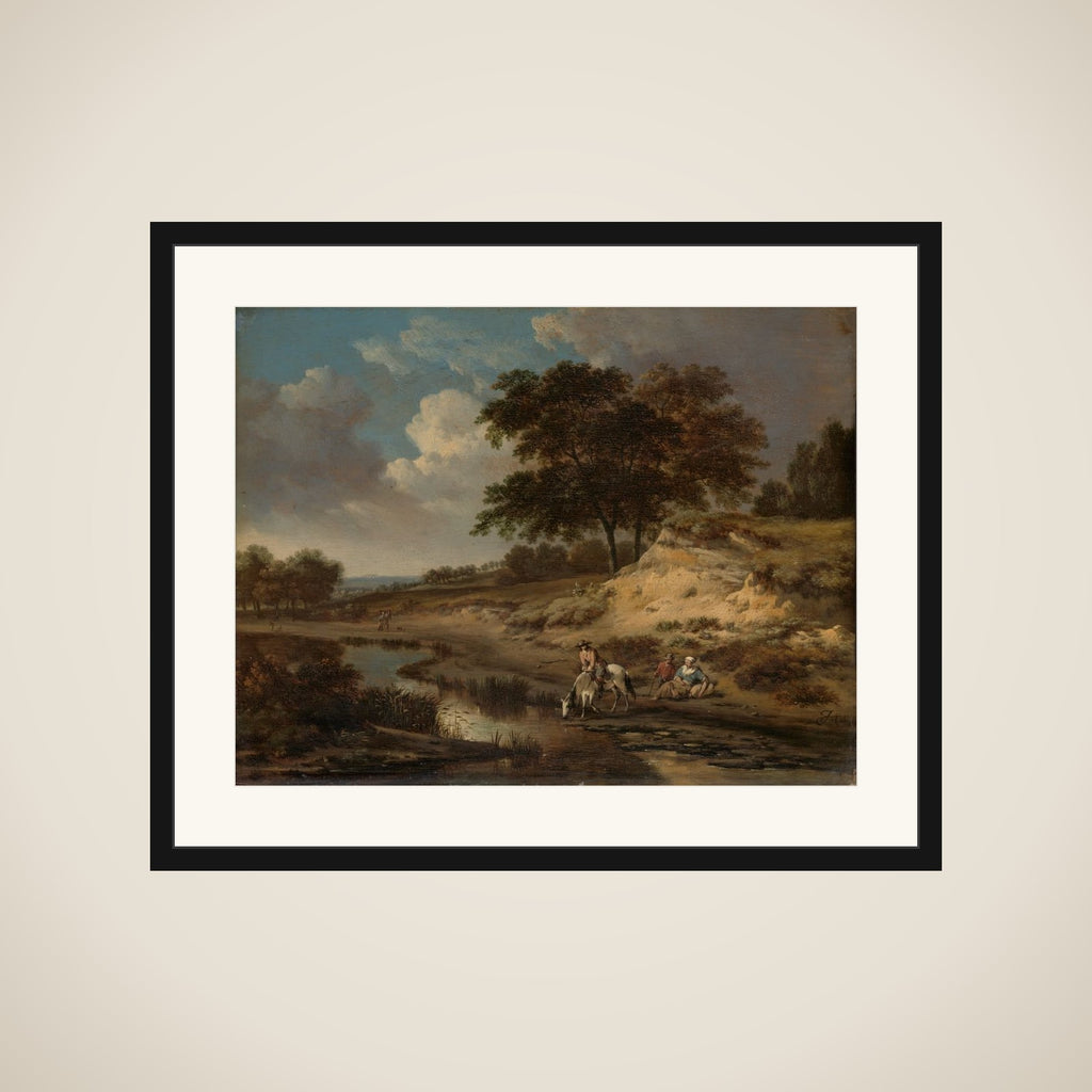 Landscape with a Rider Watering his Horse framed