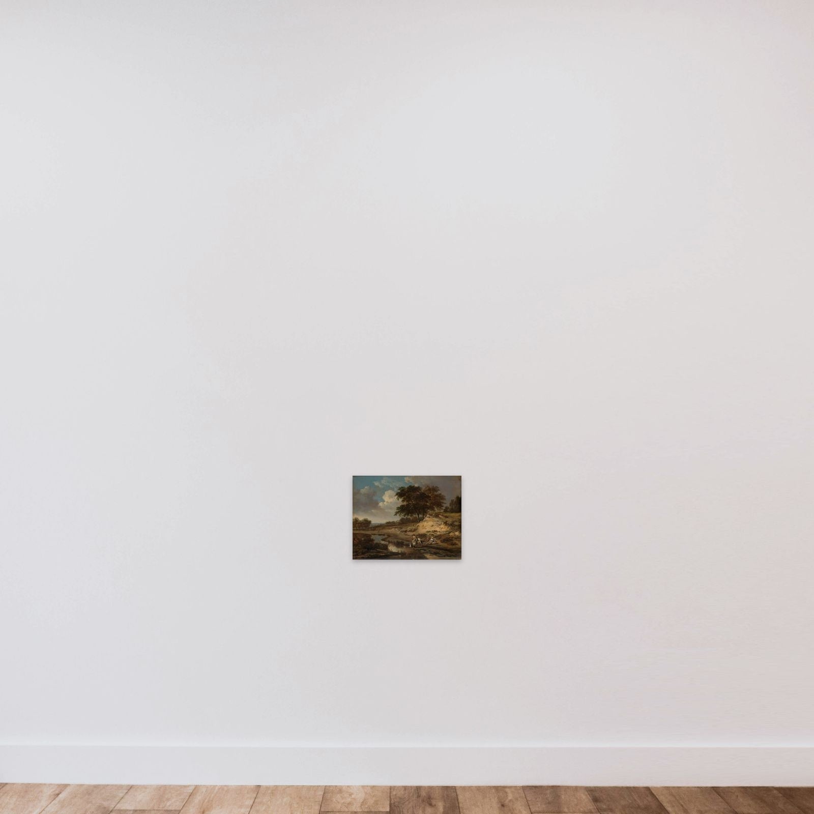 Landscape with a Rider Watering his Horse unframed — shown to scale