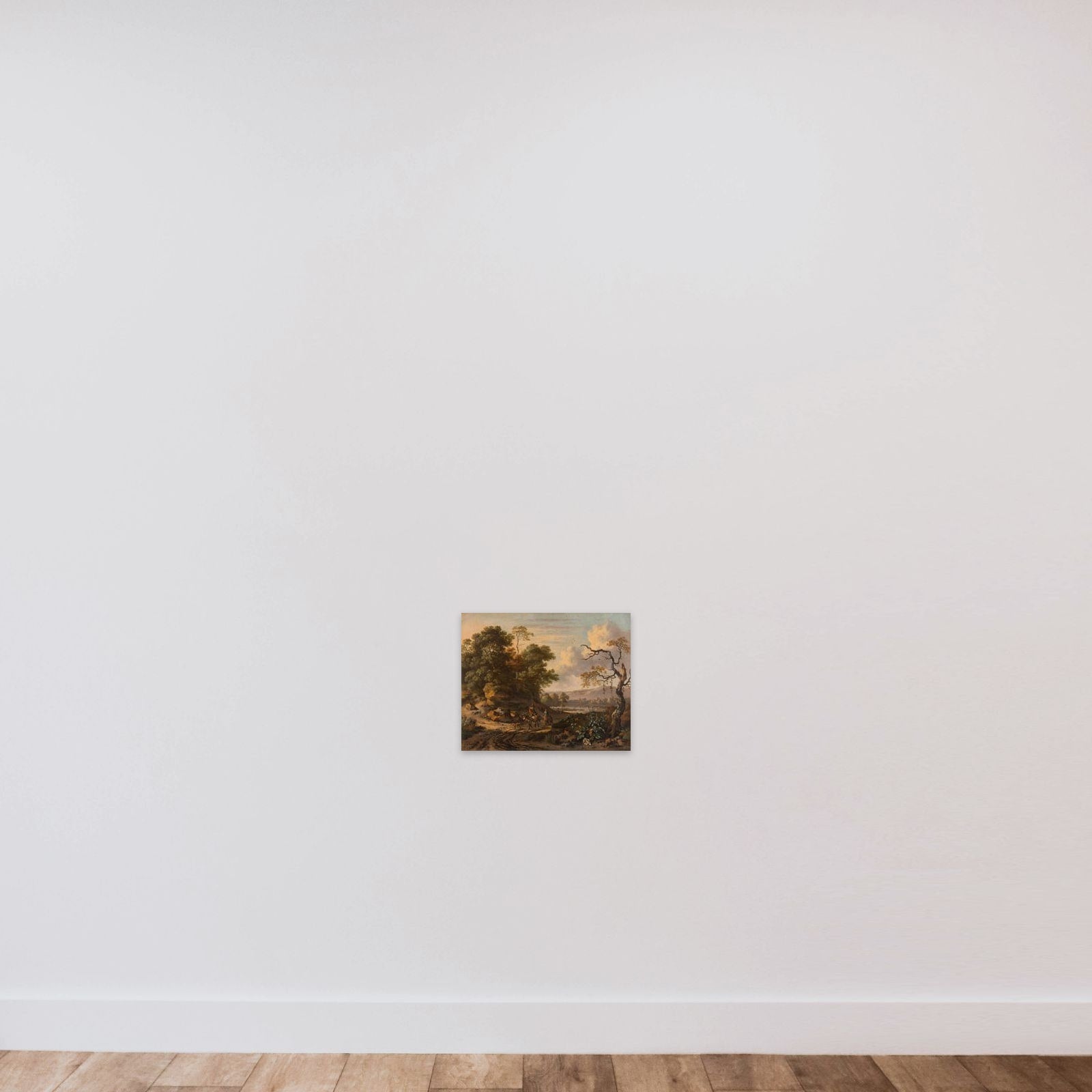 Landscape with a Man Riding a Donkey unframed — shown to scale