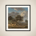 Landscape with two Hunters framed