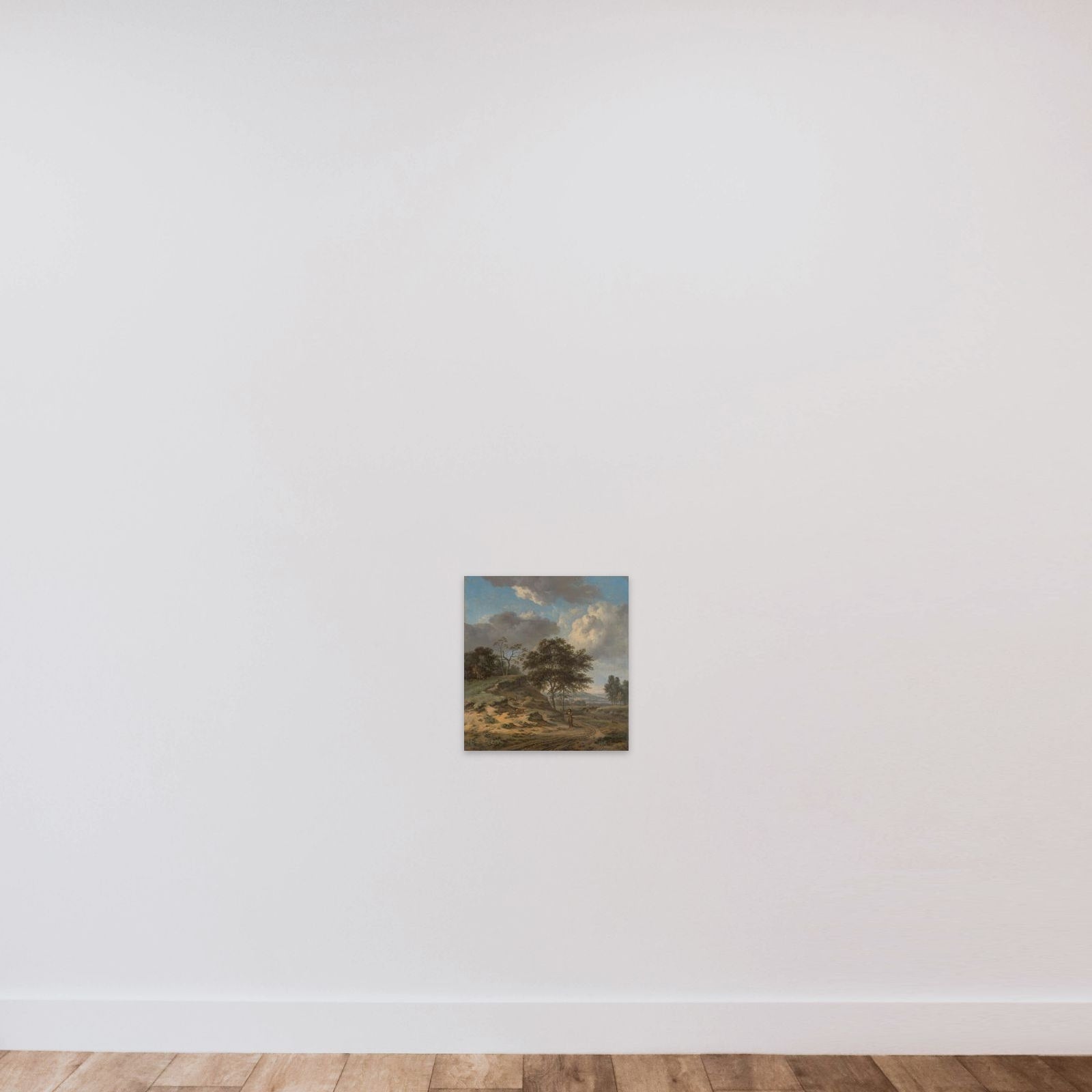 Landscape with two Hunters unframed — shown to scale