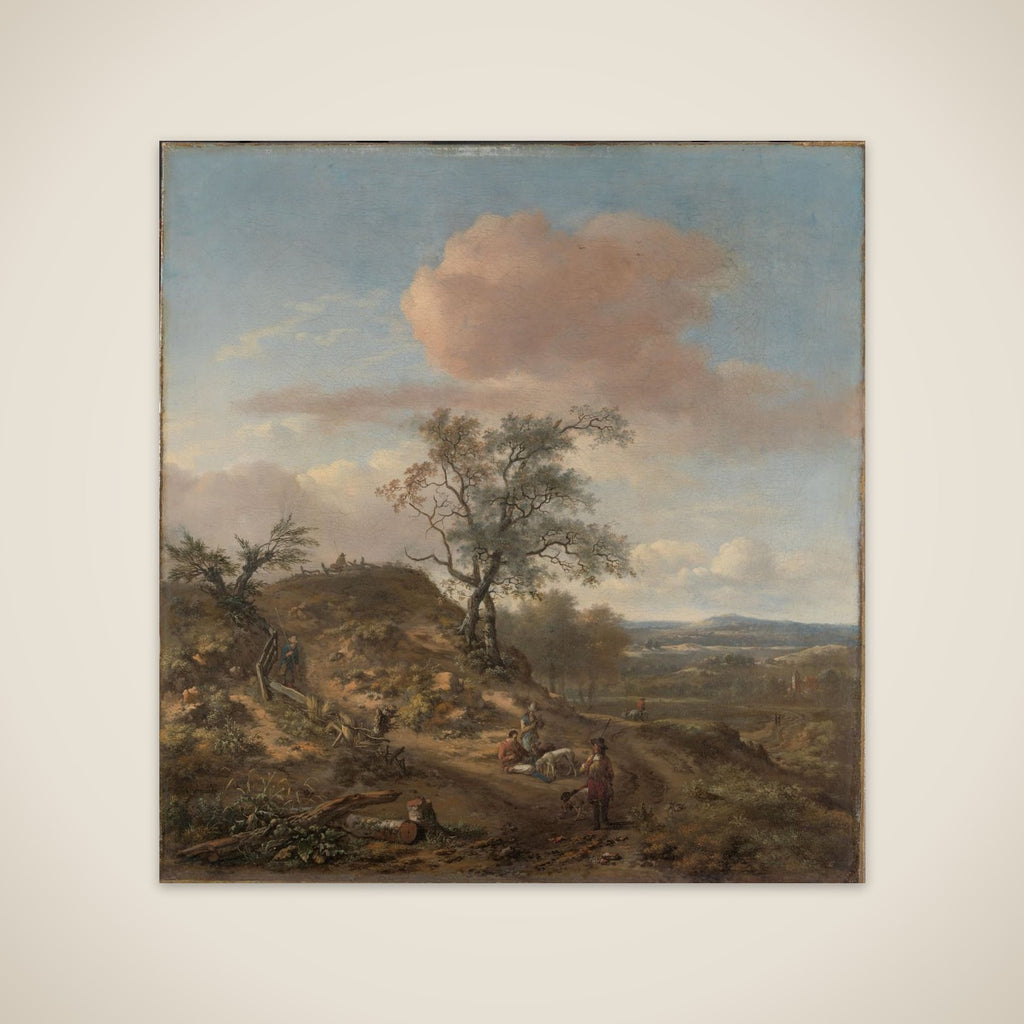 Landscape with a Hunter and other Figures unframed print