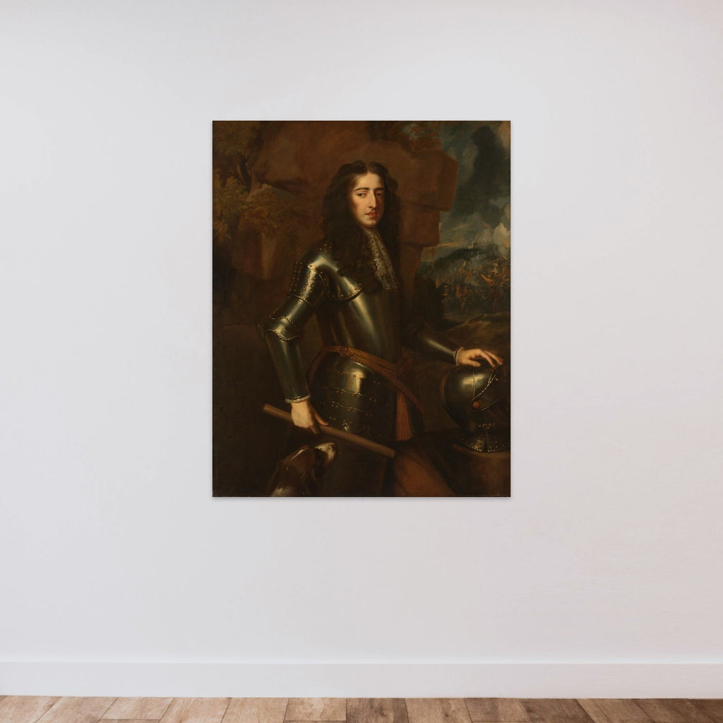 Portrait of William III (1650-1702), Prince of Orange unframed — shown to scale