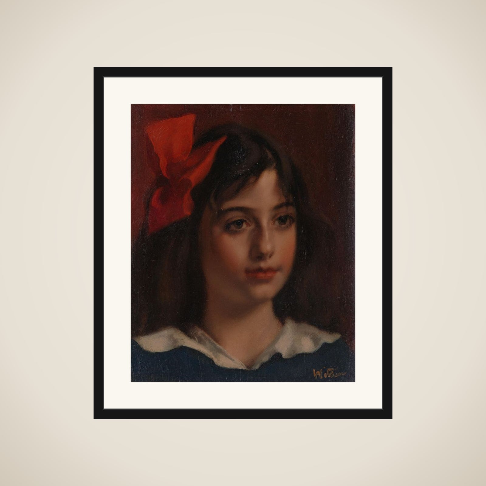 Portrait of een girl framed