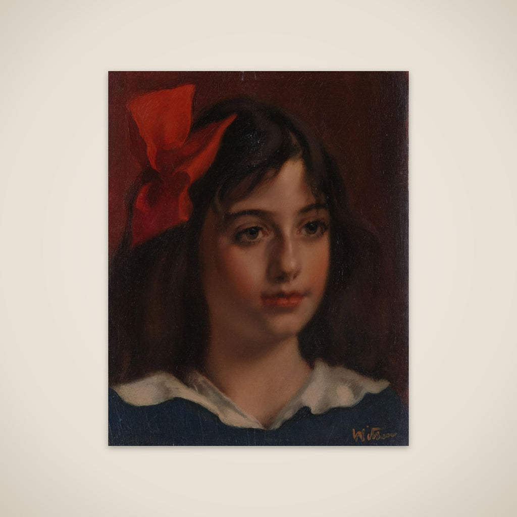 Portrait of een girl unframed print