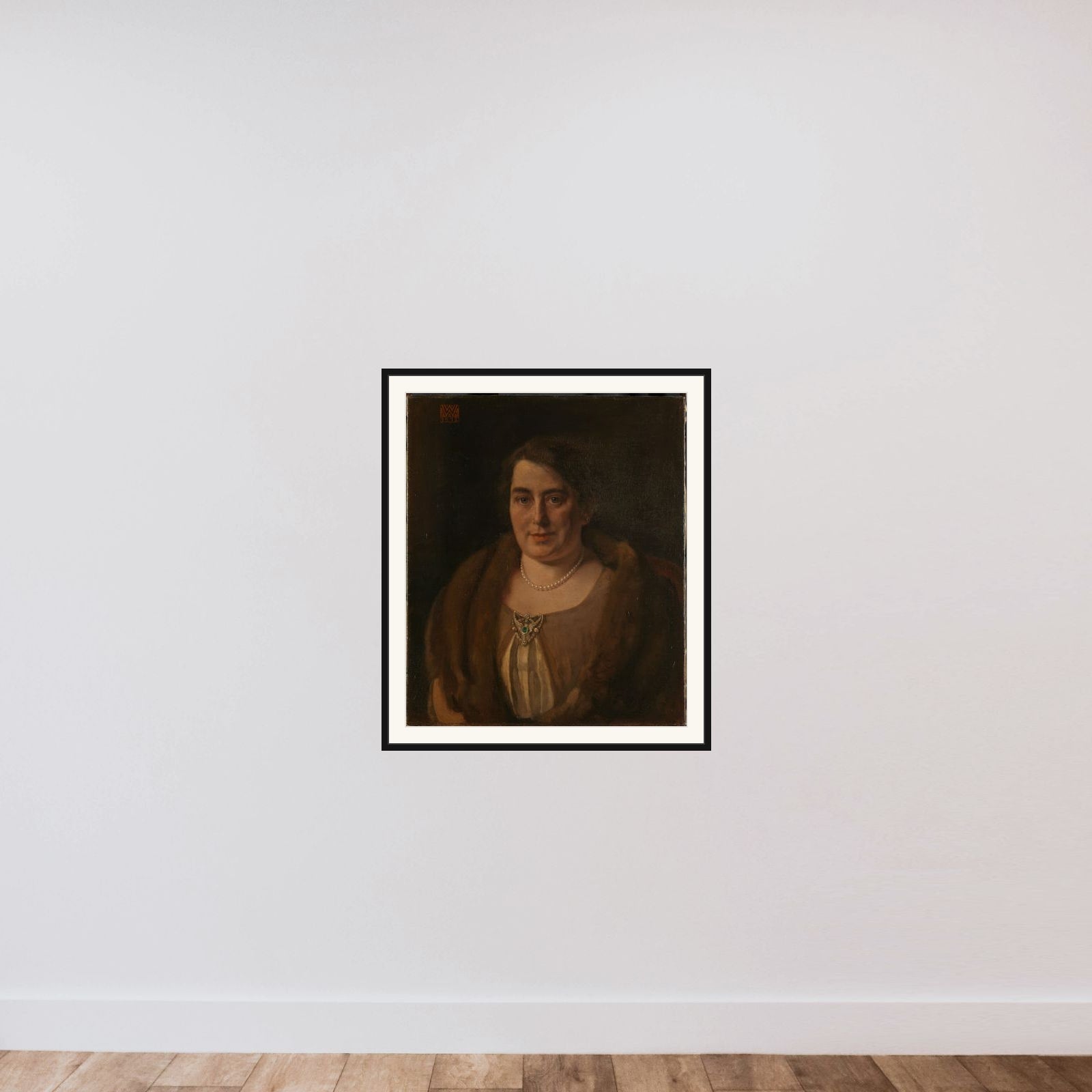 Adèle van Meekren, de tweede echtgenote van Andries van Wezel framed — shown to scale