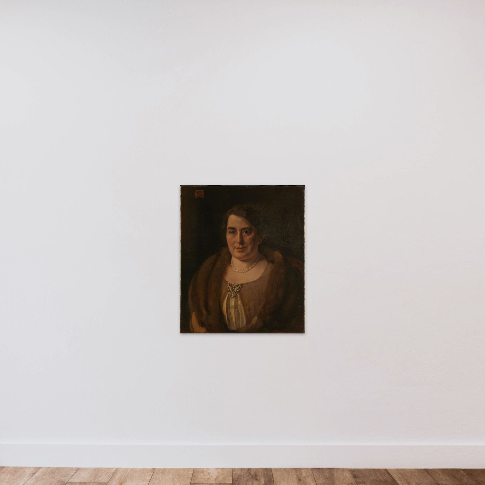 Adèle van Meekren, de tweede echtgenote van Andries van Wezel unframed — shown to scale
