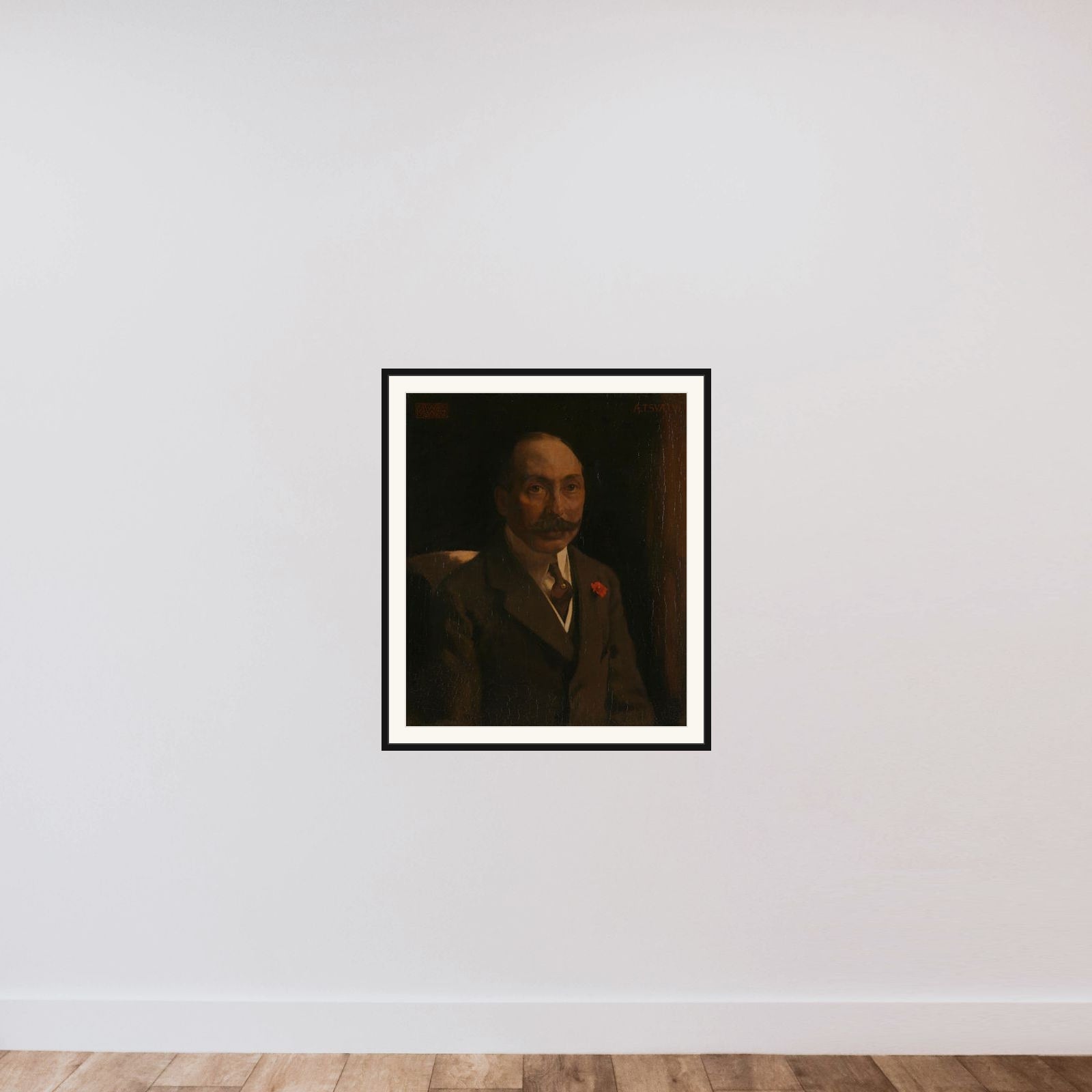 Andries van Wezel (1856-1921) framed — shown to scale