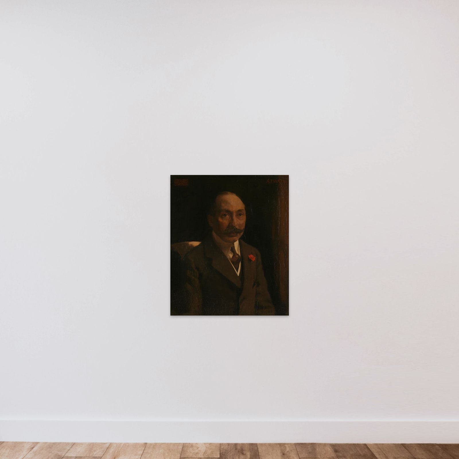 Andries van Wezel (1856-1921) unframed — shown to scale