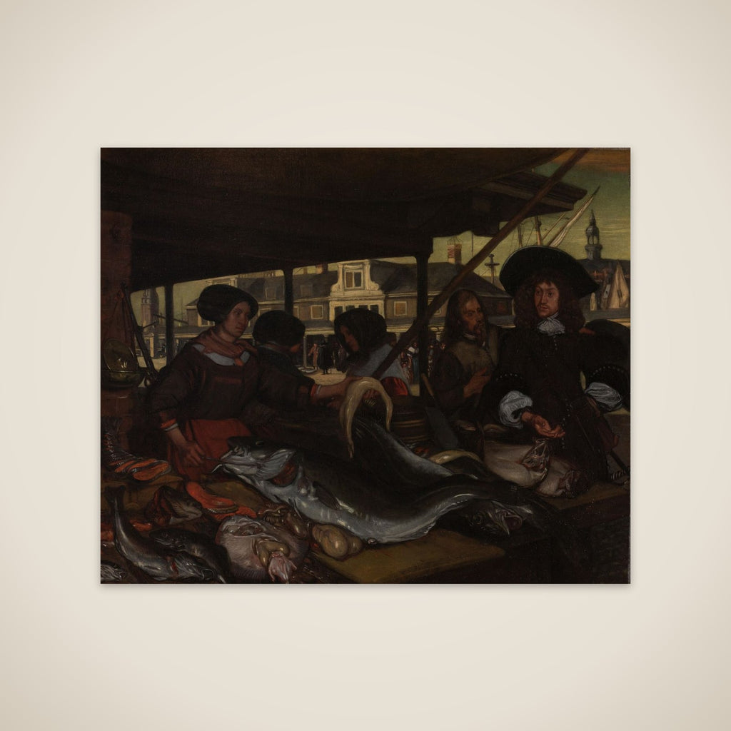 The Nieuwe Vismarkt (New Fish Market) in Amsterdam unframed print