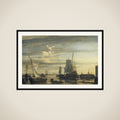 Harbor at Sunset framed