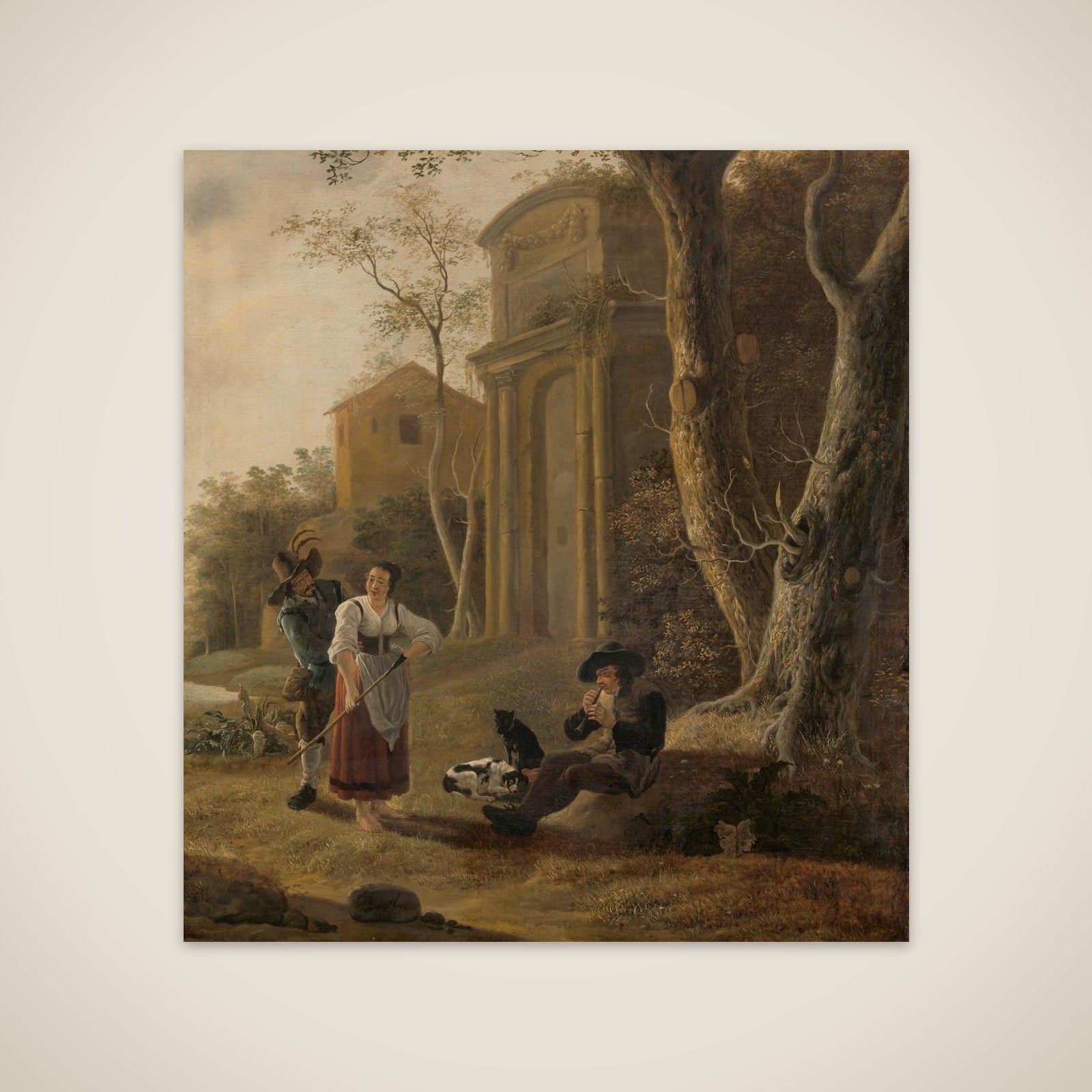 "The Piper (Shepherd Scene with Shawm Player unframed print