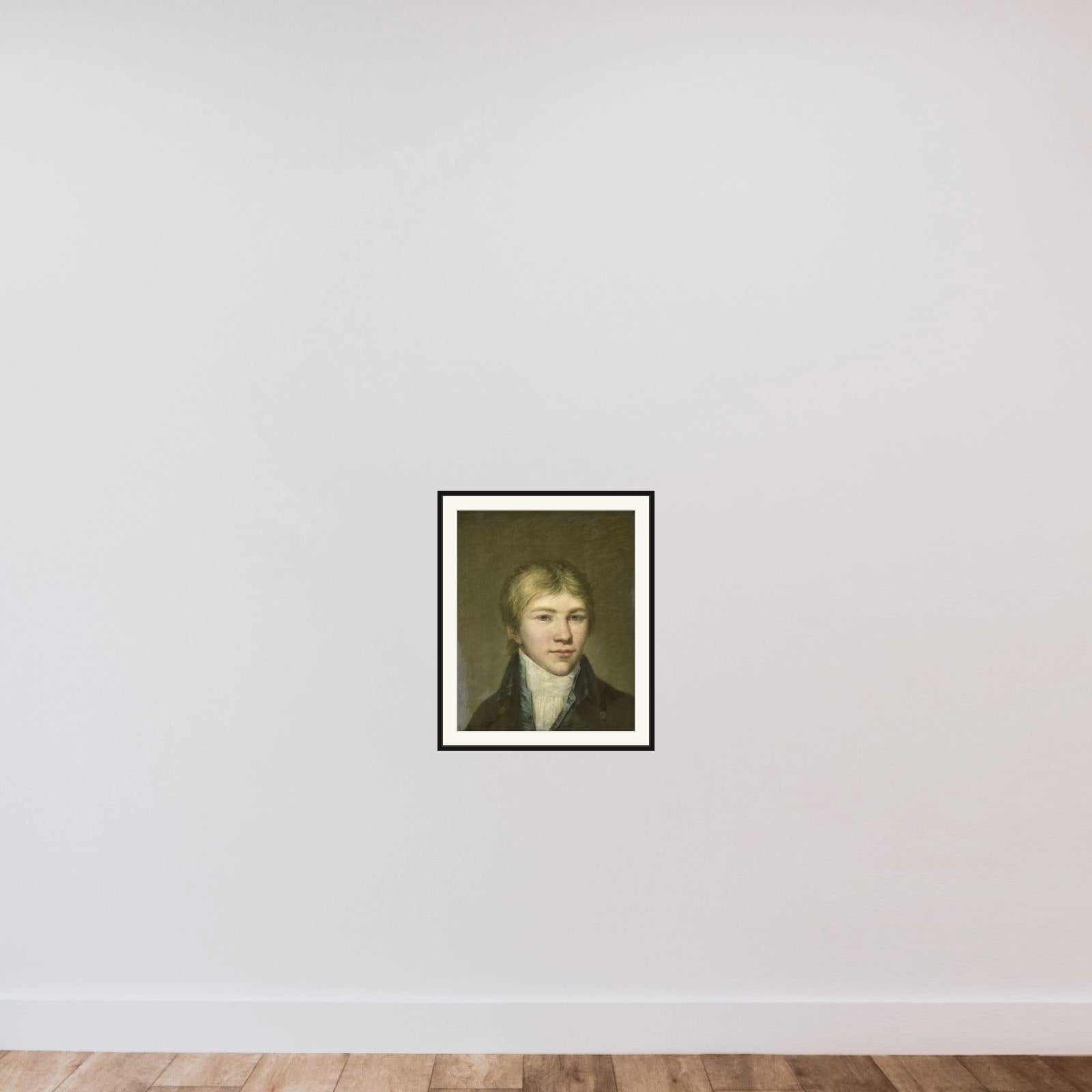 Portrait of Hendrik Arend van den Brink at the Age of Seventeen framed — shown to scale