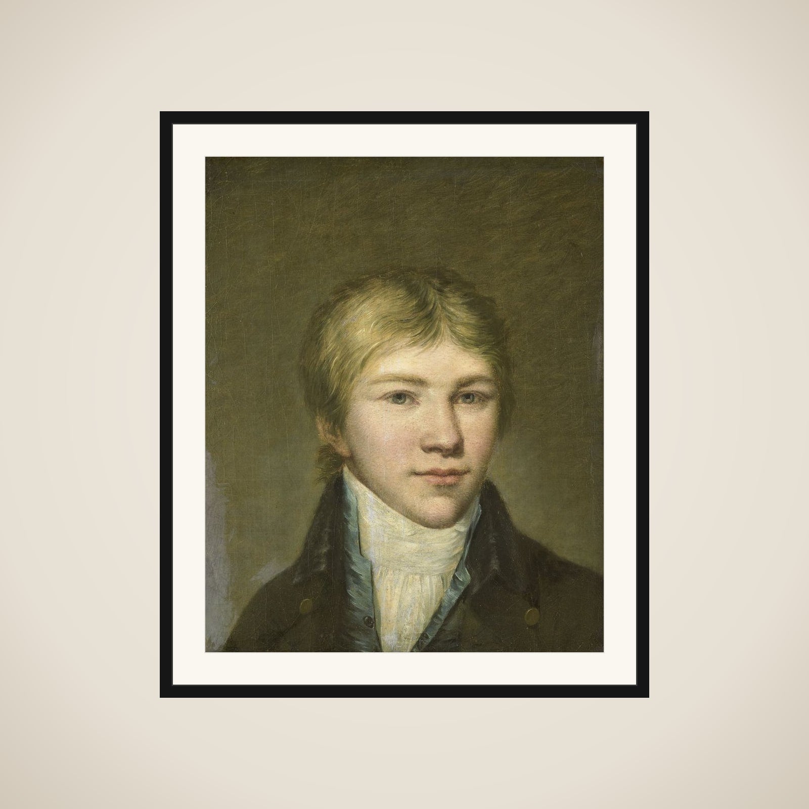 Portrait of Hendrik Arend van den Brink at the Age of Seventeen framed