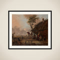 A Piebald Horse framed