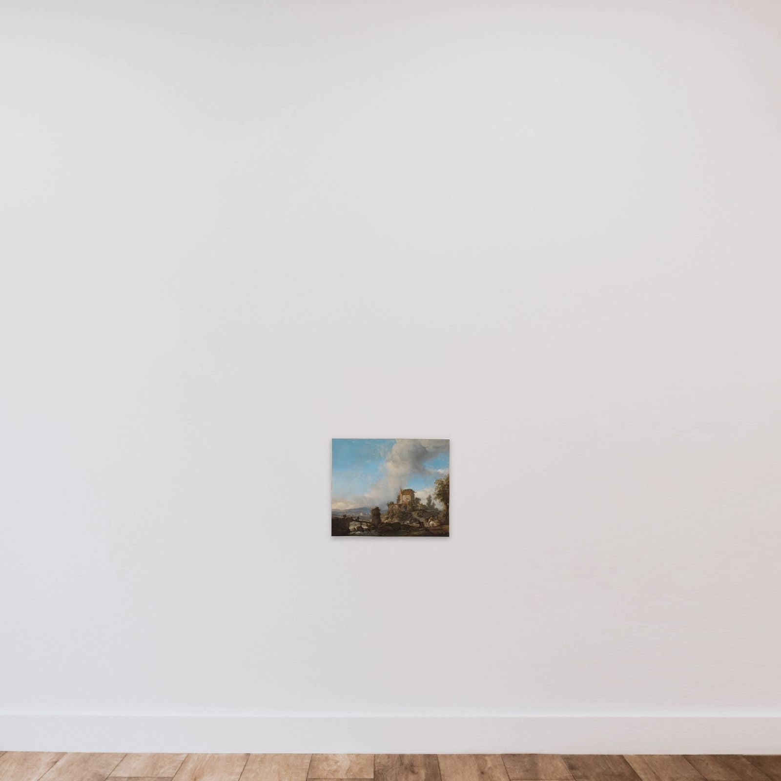 The Stag Hunt unframed — shown to scale