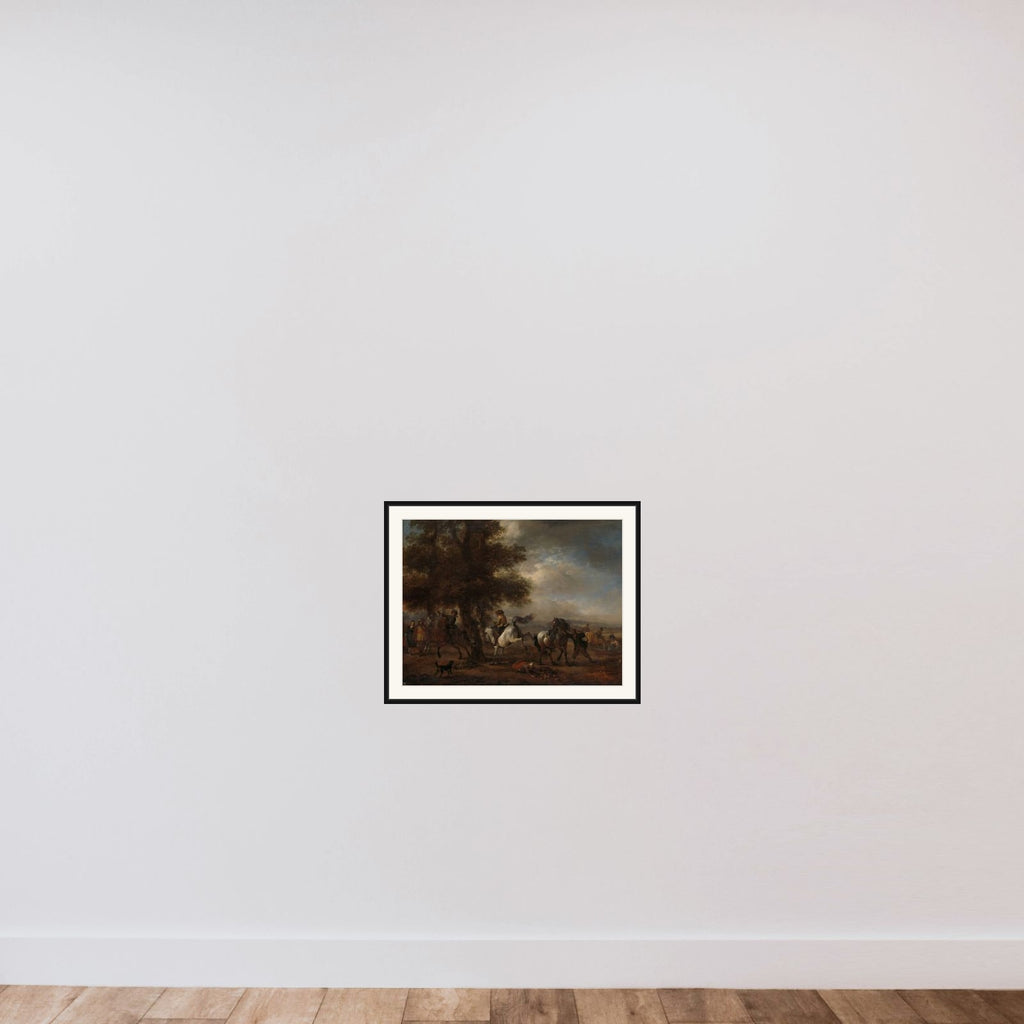 The Bucking Grey framed — shown to scale