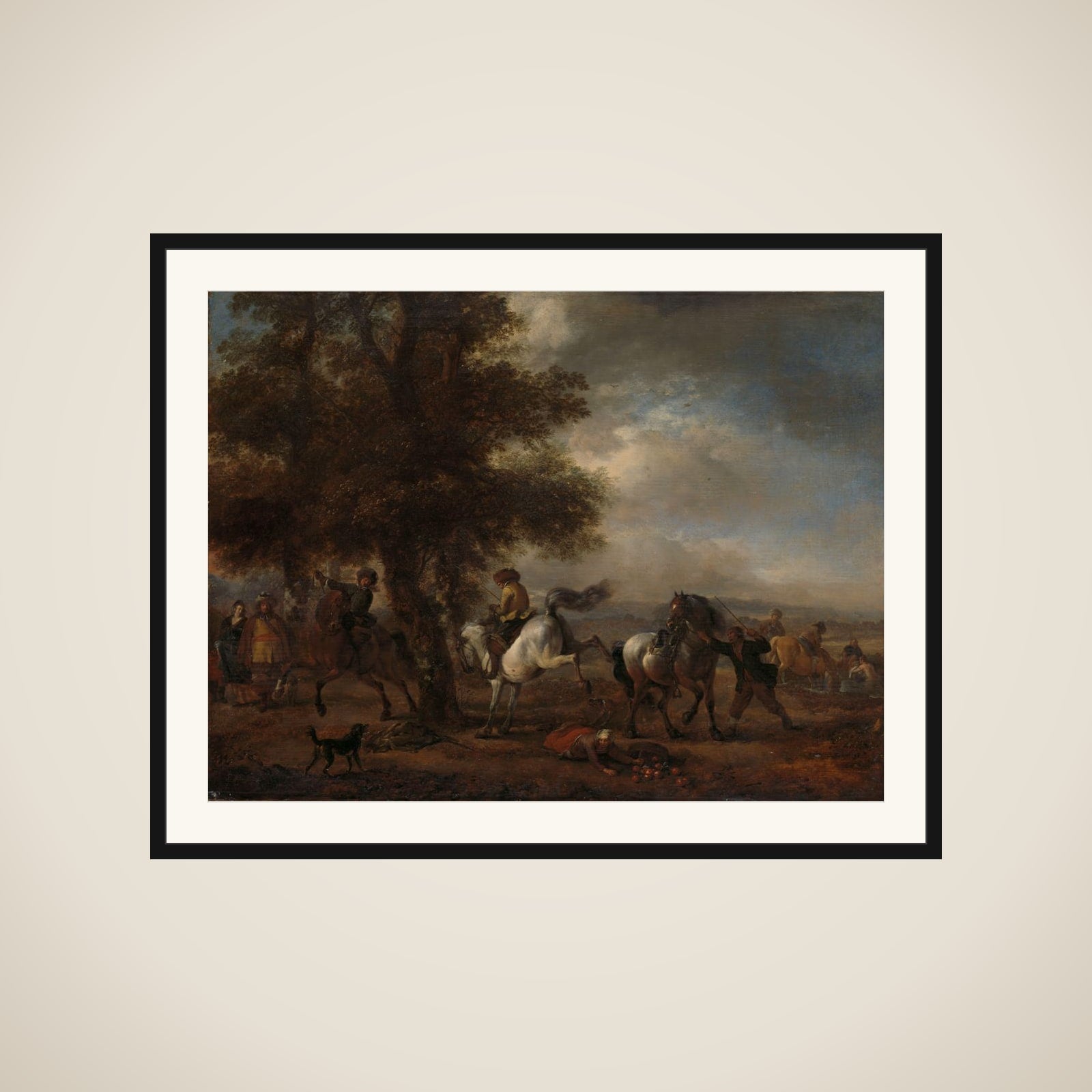The Bucking Grey framed