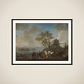 Horsepond on a River framed
