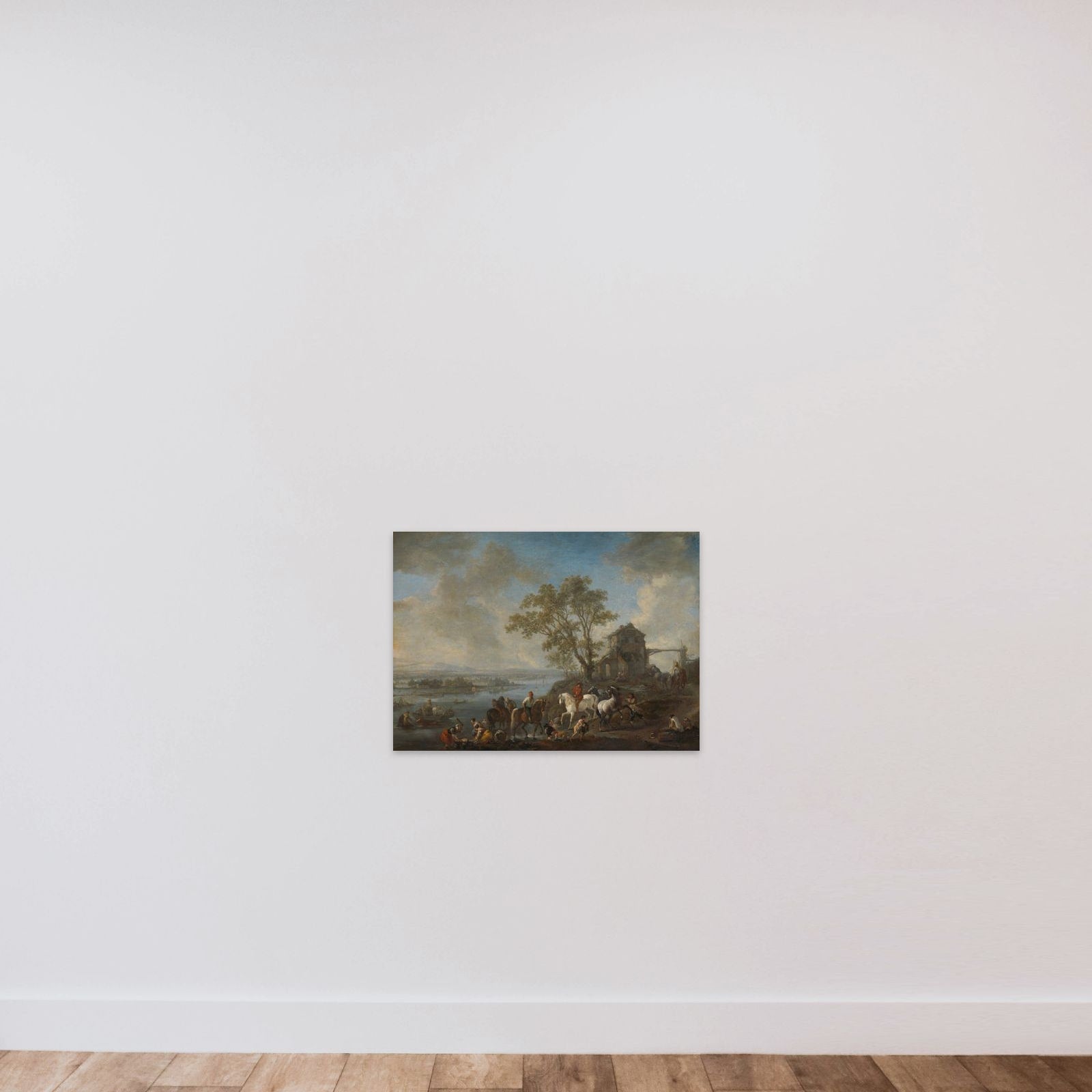 Horsepond on a River unframed — shown to scale
