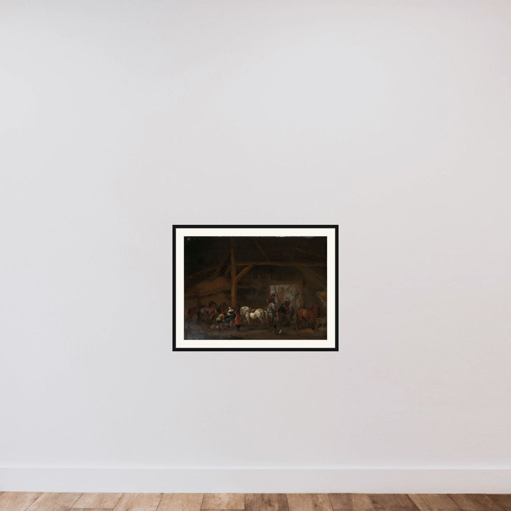 A Stable framed — shown to scale