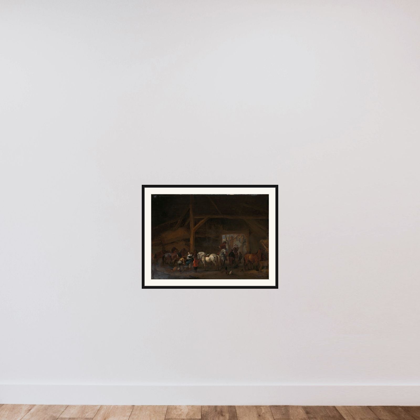A Stable framed — shown to scale