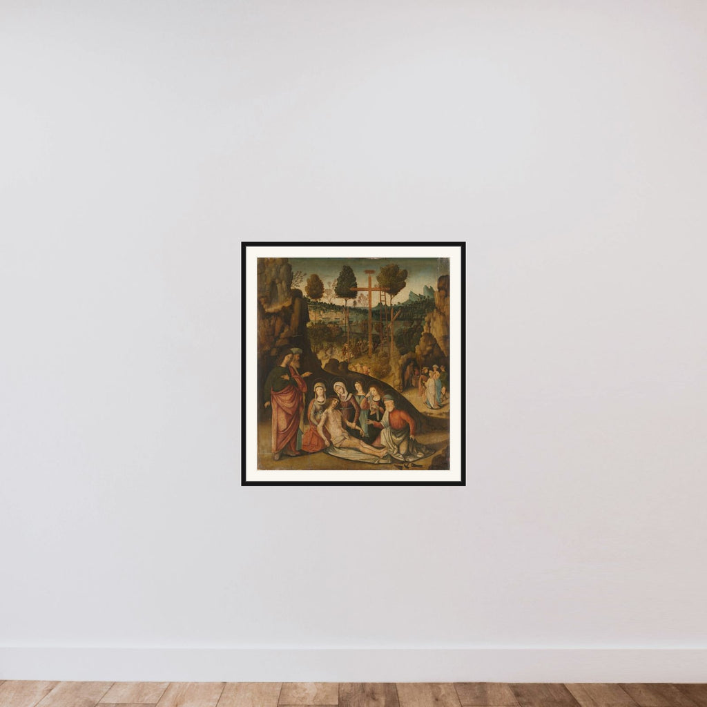 Lamentation of Christ framed — shown to scale