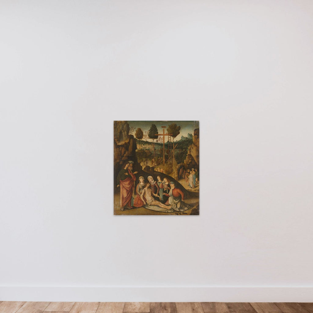 Lamentation of Christ unframed — shown to scale