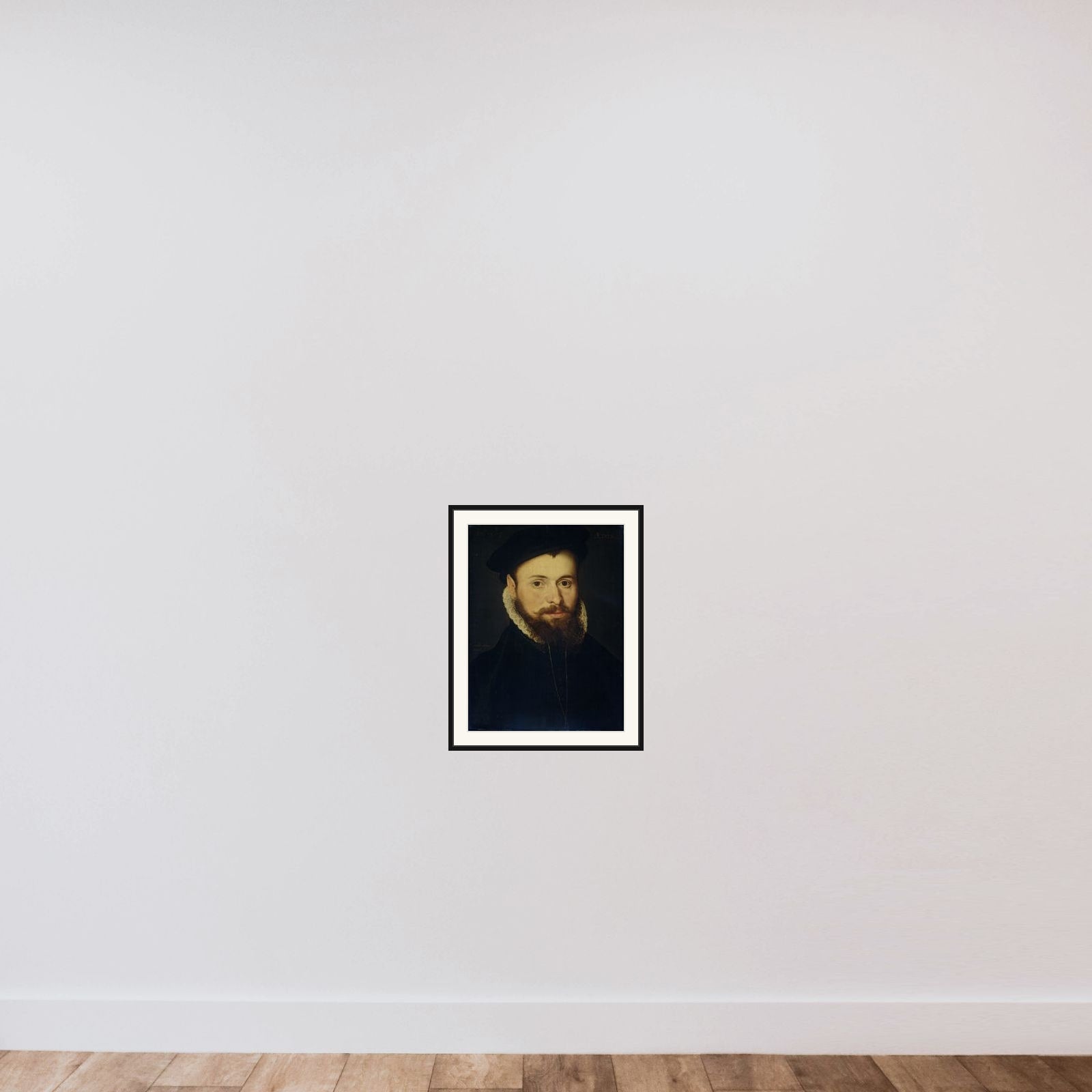 Portrait of a young Man framed — shown to scale