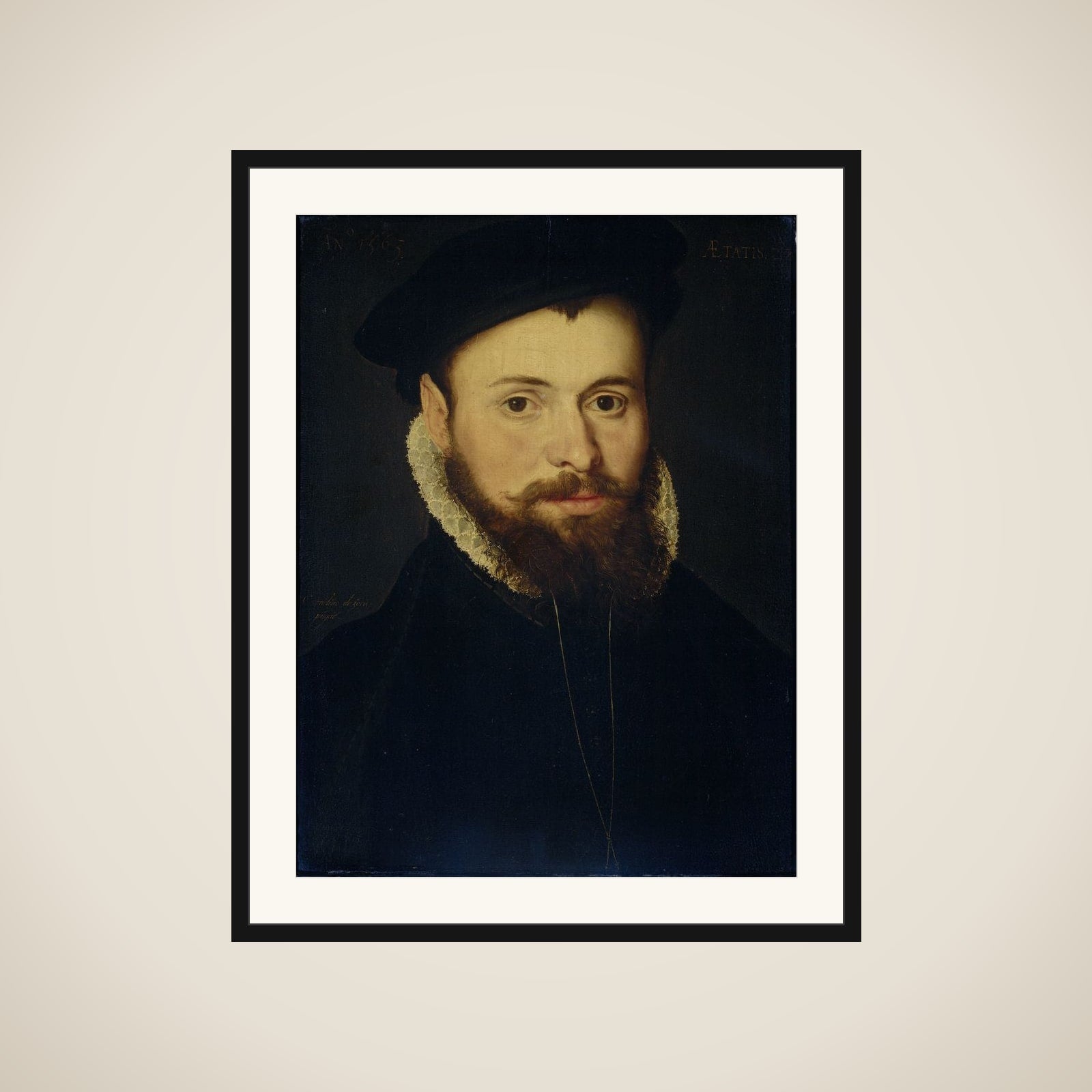Portrait of a young Man framed