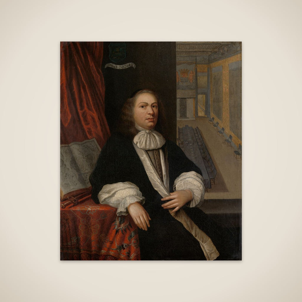 Portrait of Justus de Huybert, Clerk of the States of Zeeland and of the Admiralty unframed print