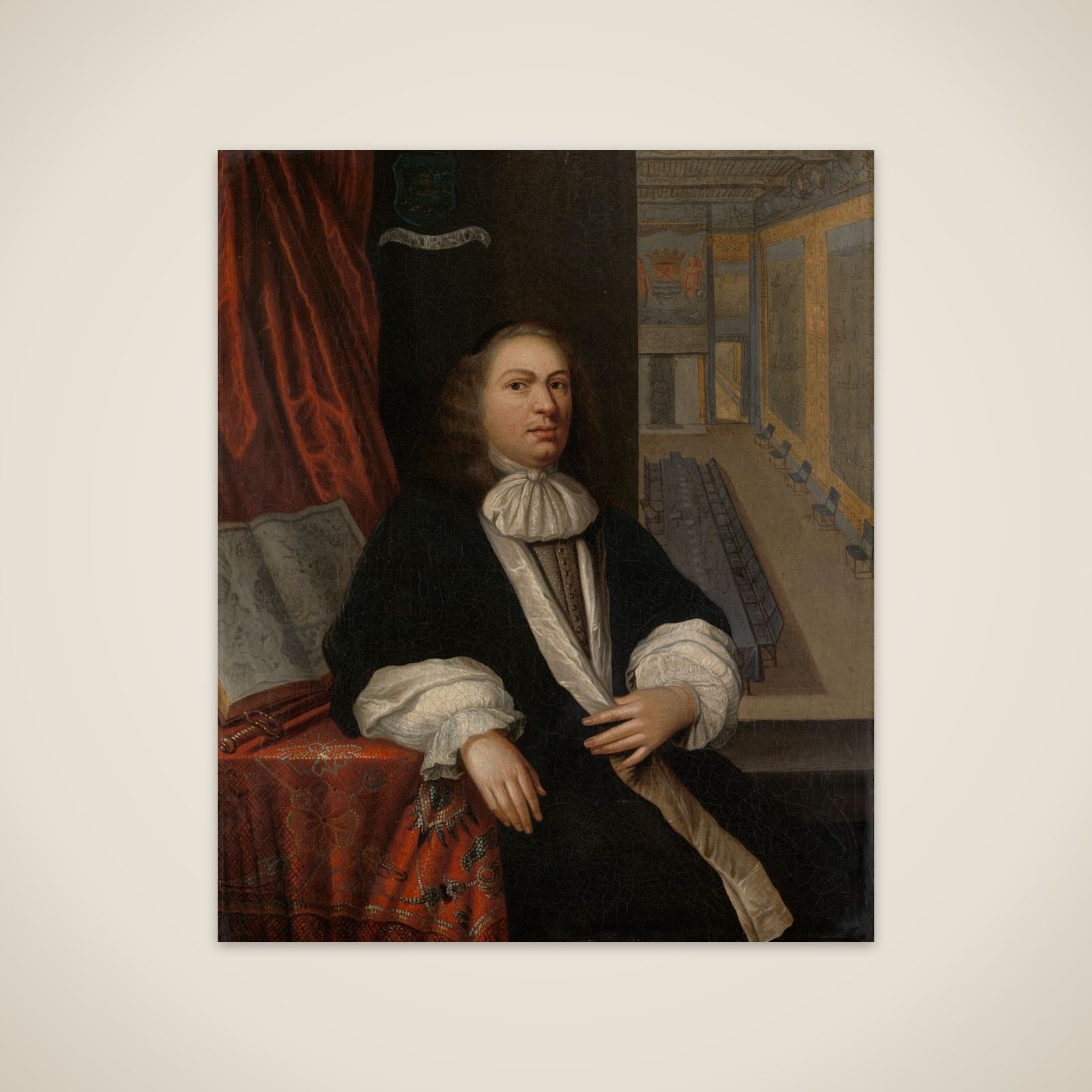 Portrait of Justus de Huybert, Clerk of the States of Zeeland and of the Admiralty unframed print