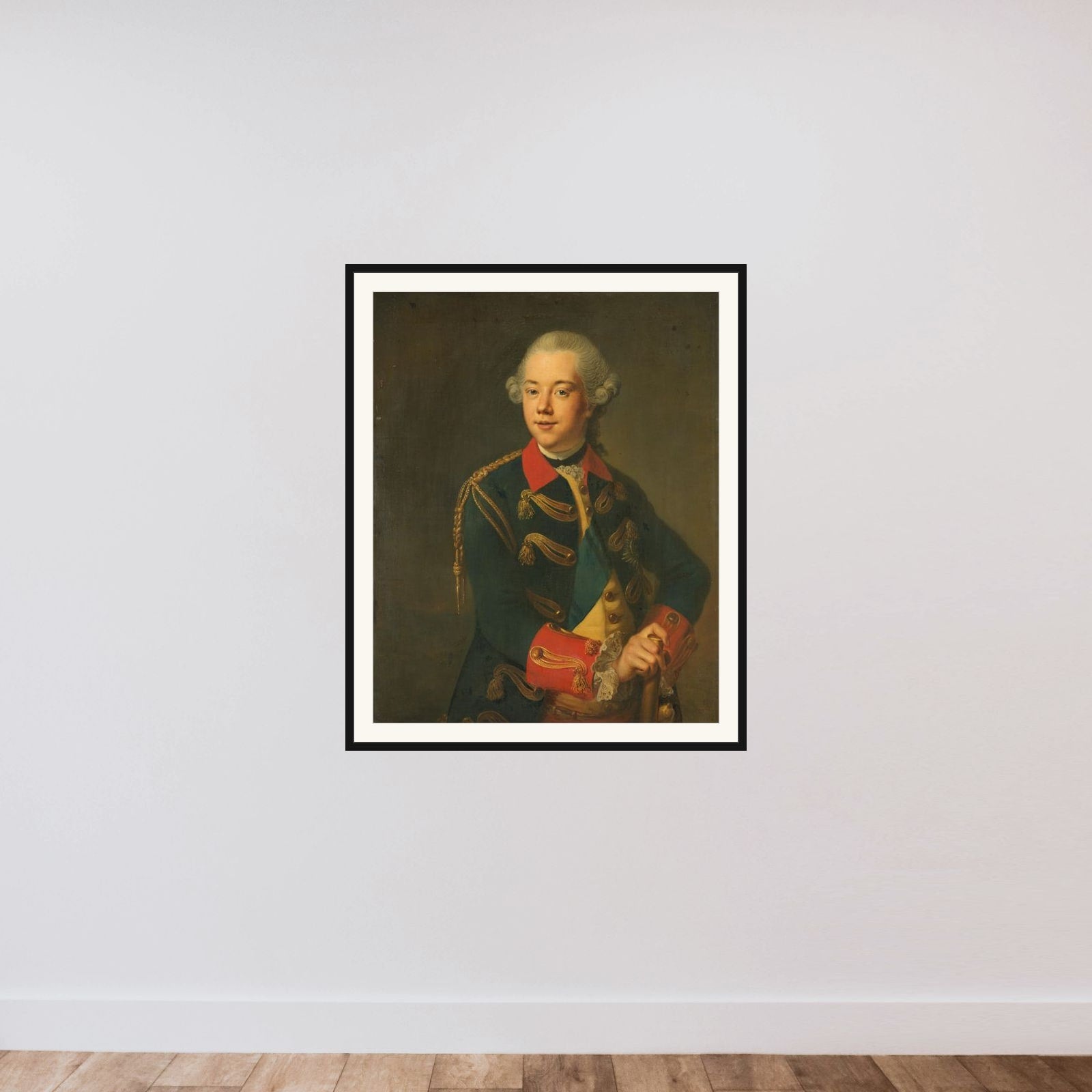 Portrait of William V, Prince of Orange-Nassau framed — shown to scale