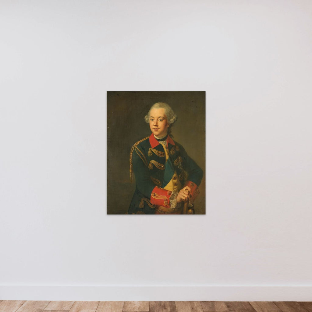 Portrait of William V, Prince of Orange-Nassau unframed — shown to scale