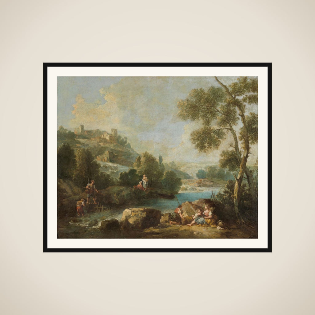 Landscape with Figures framed