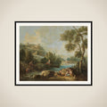 Landscape with Figures framed