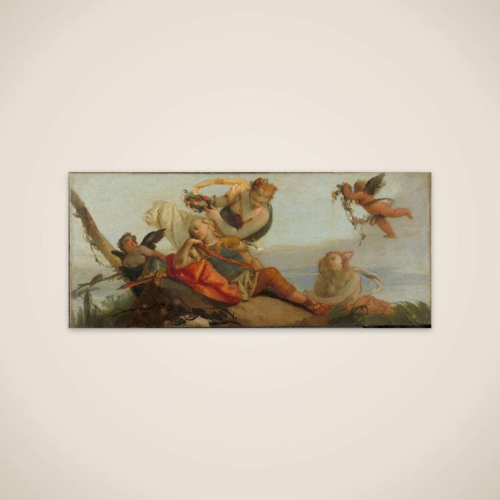 The Sleeping Rinaldo Crowned with Flowers by Armida (formerly entitled Sleeping Mars) unframed print
