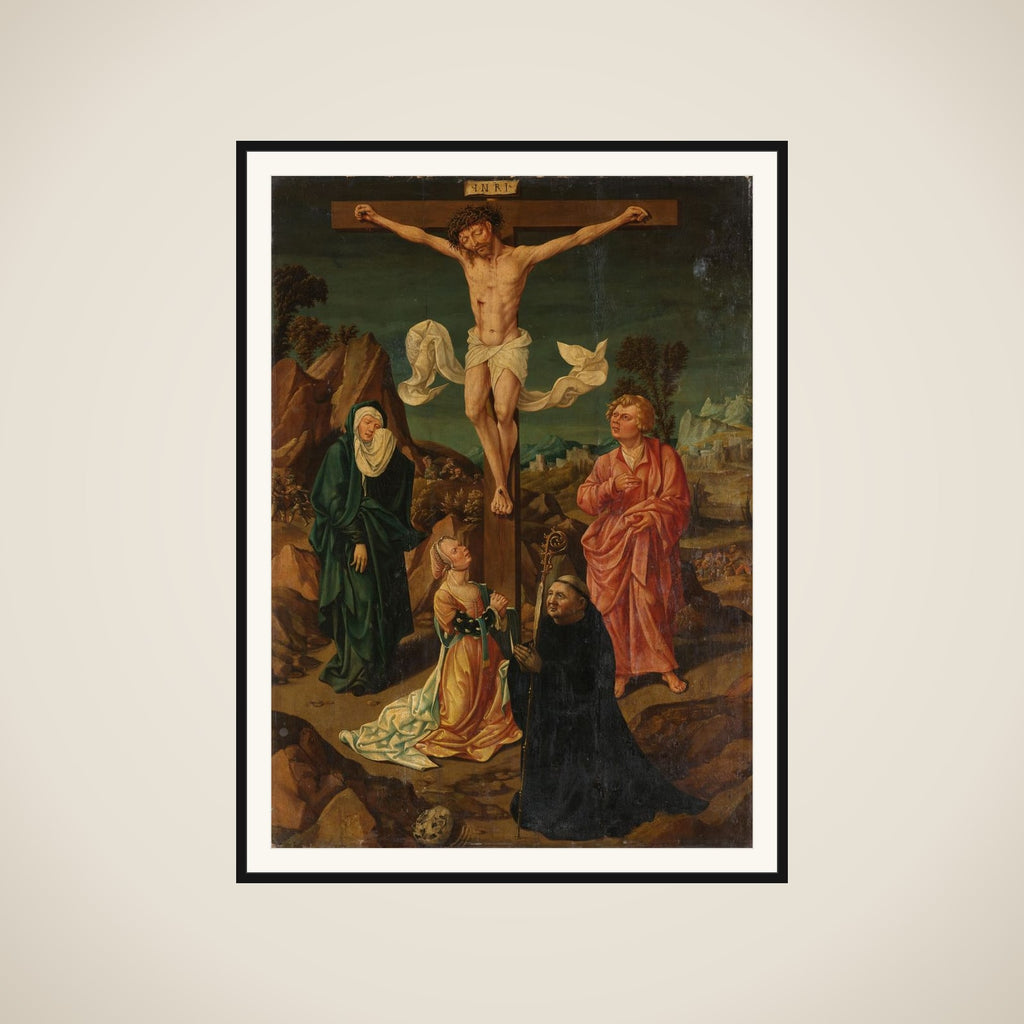 Crucifixion with the Virgin, Saint John, Mary Magdalene, a Donor framed