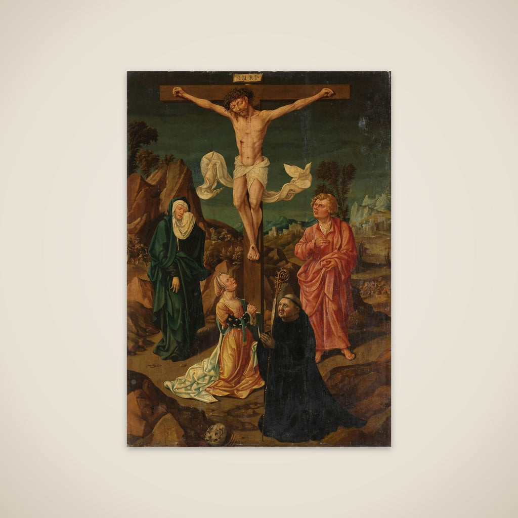 Crucifixion with the Virgin, Saint John, Mary Magdalene, a Donor unframed print