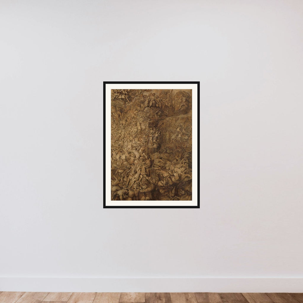 Last Judgement framed — shown to scale
