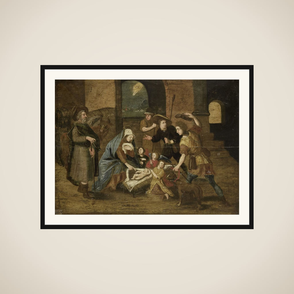 The Adoration of the Shepherds framed