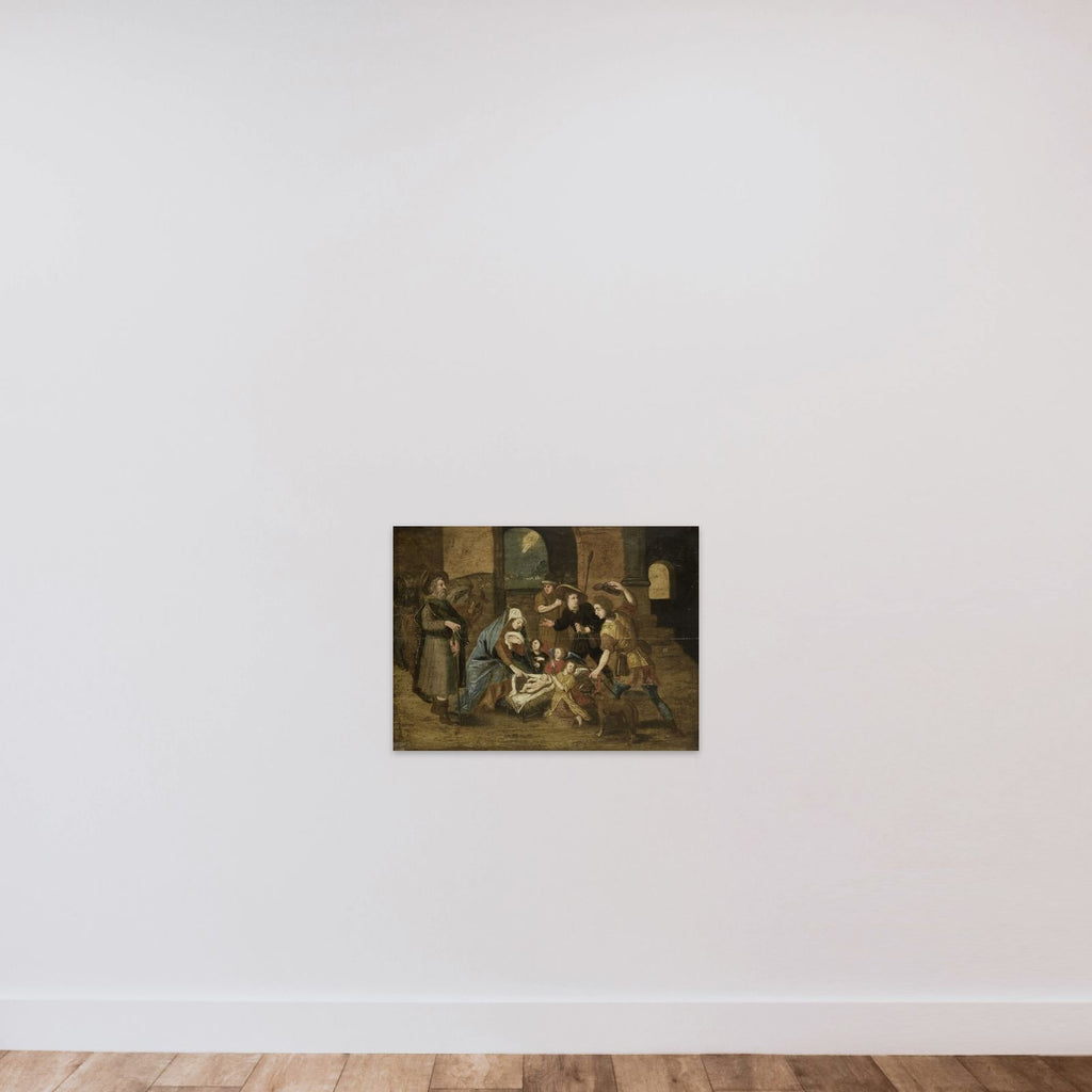 The Adoration of the Shepherds unframed — shown to scale