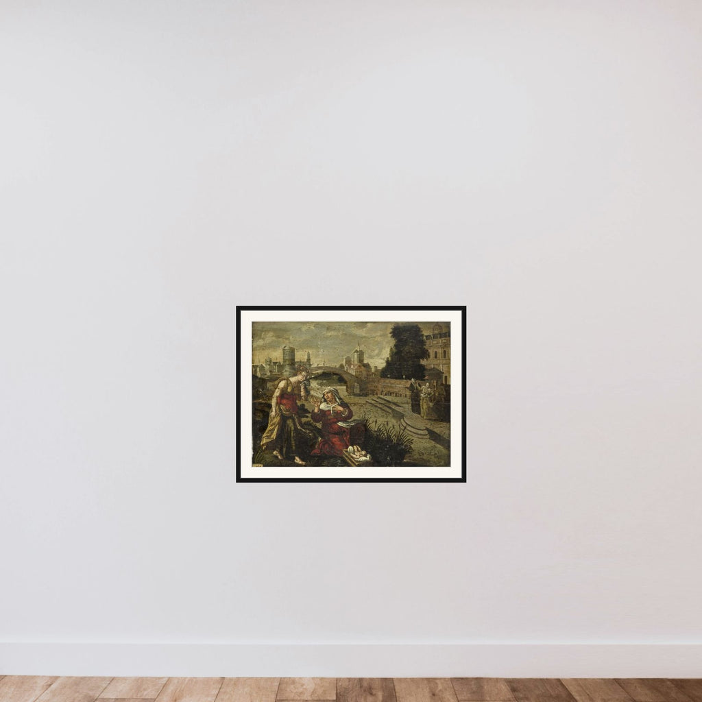 Finding of Moses framed — shown to scale