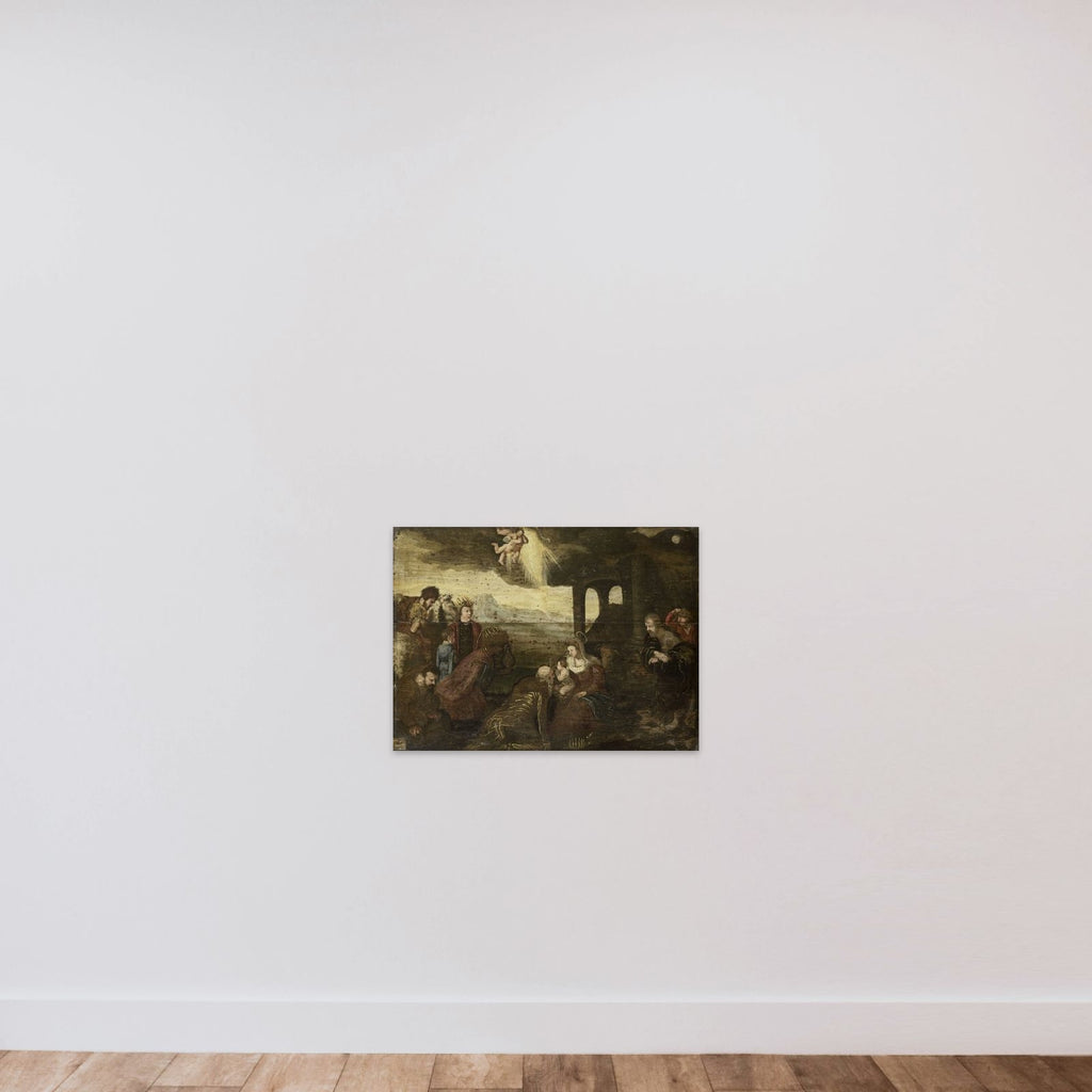 Adoration of the Magi unframed — shown to scale
