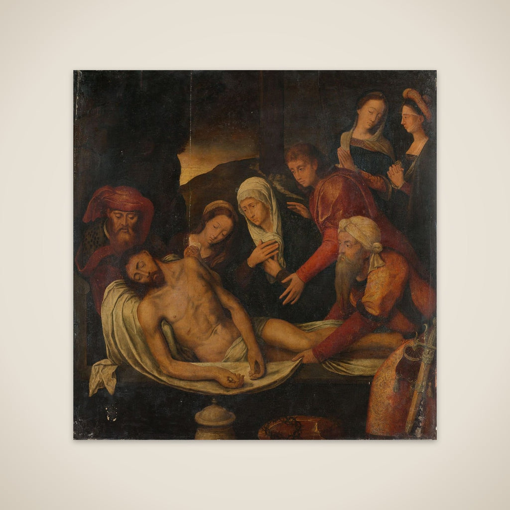 Entombment of Christ with Joseph of Arimathea and Nicodemus, Mary Magdalene, the Virgin and Saint John the Evangelist unframed print