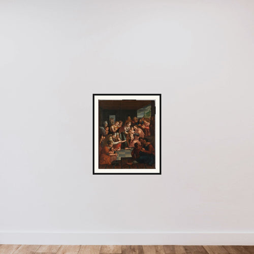 Christ Blessing the Children framed — shown to scale