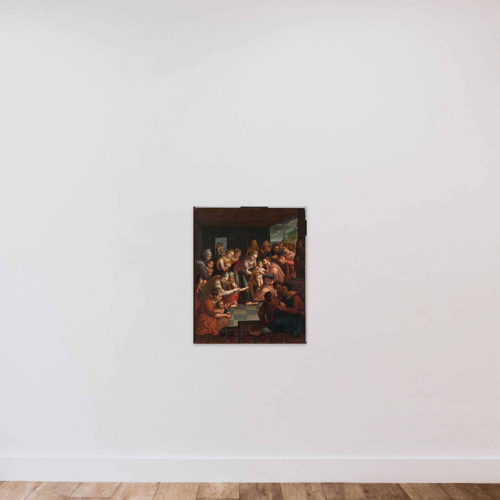 Christ Blessing the Children unframed — shown to scale