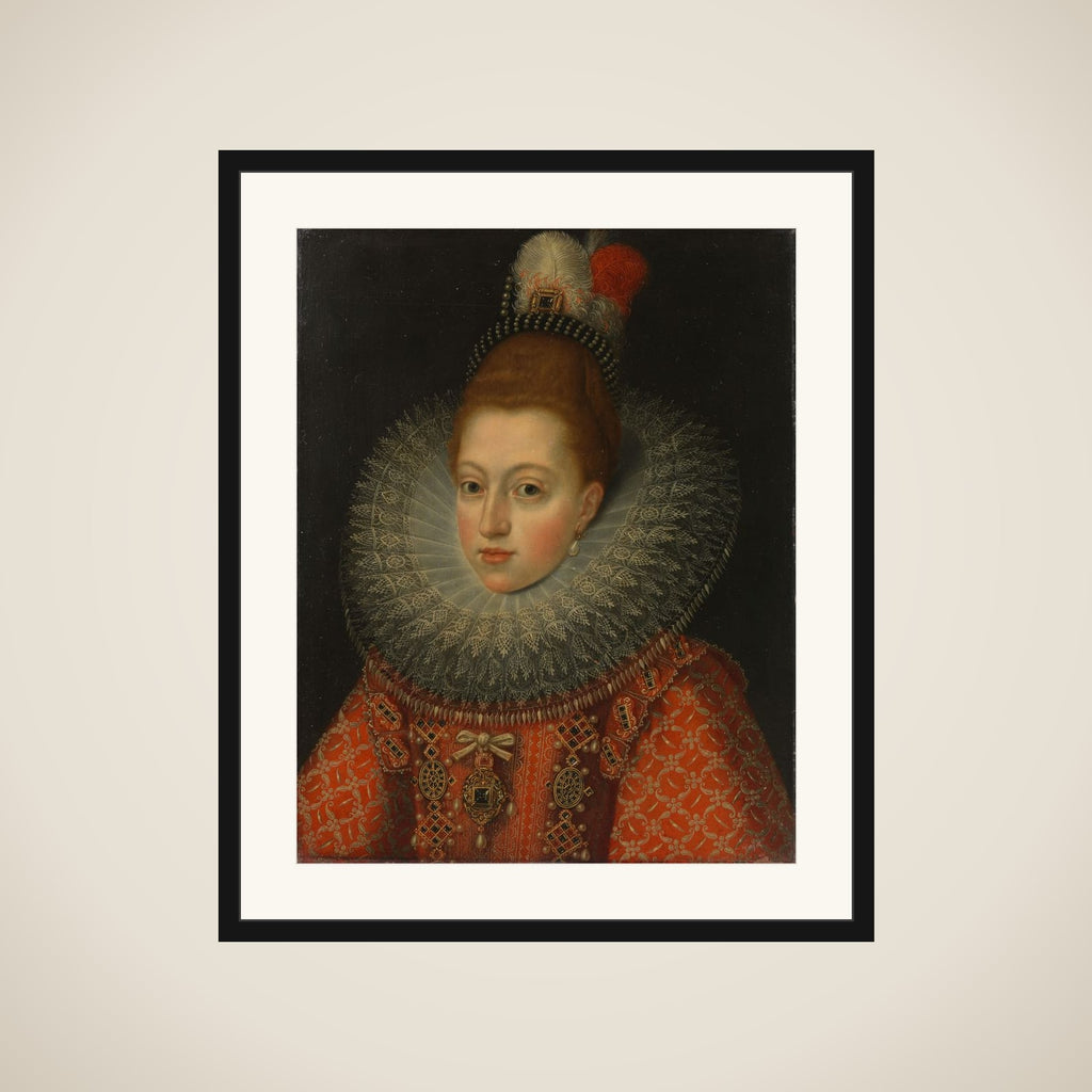Portrait of Margaret of Austria (1584-1611), Queen of Spain framed