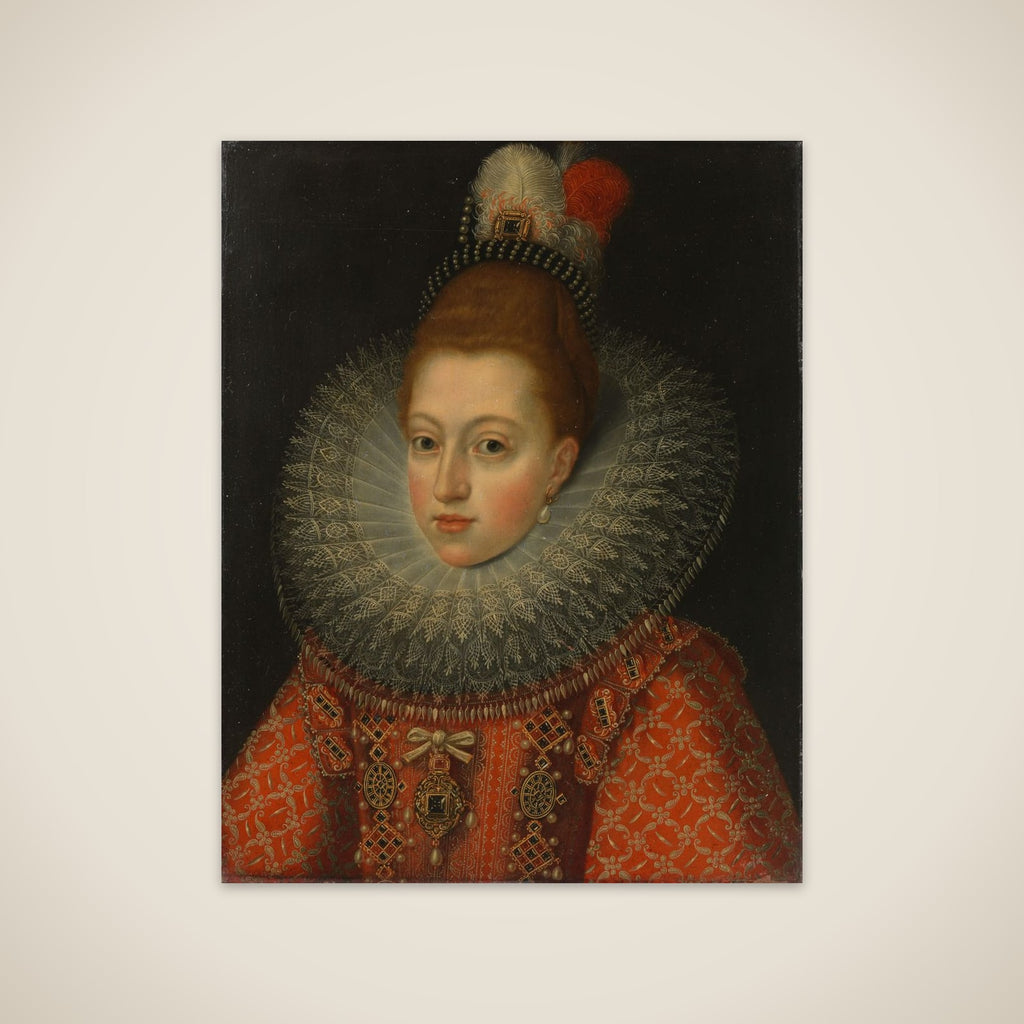 Portrait of Margaret of Austria (1584-1611), Queen of Spain unframed print
