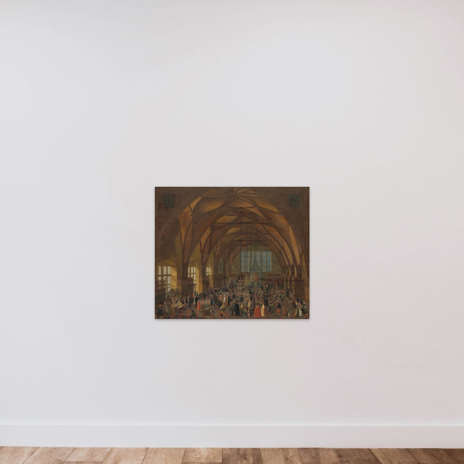 The Interior of the Vladislav Hall, Prague unframed — shown to scale